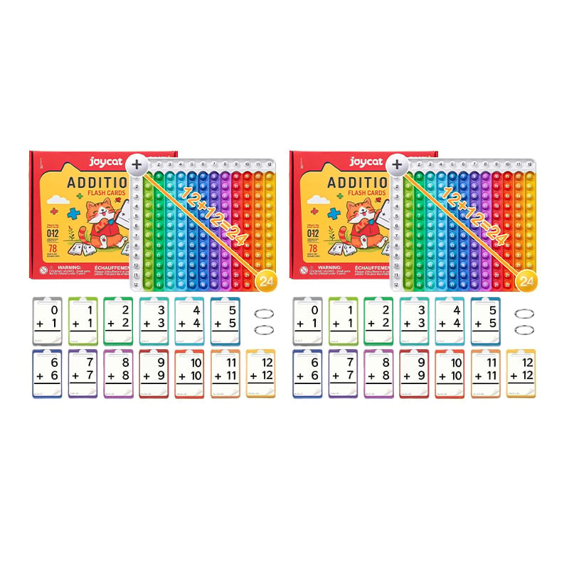 MathGenius – Skill Building Flash Cards Set – 2*Colorful