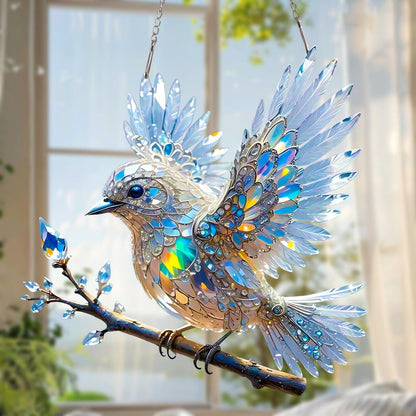 BlueWing Harmony – Double-Sided Acrylic Bird – image 2
