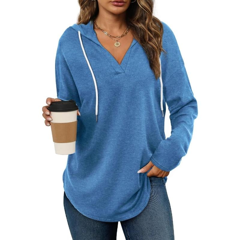 CozyCore | Loose-Fit Hooded Sweatshirt – Light Blue / S