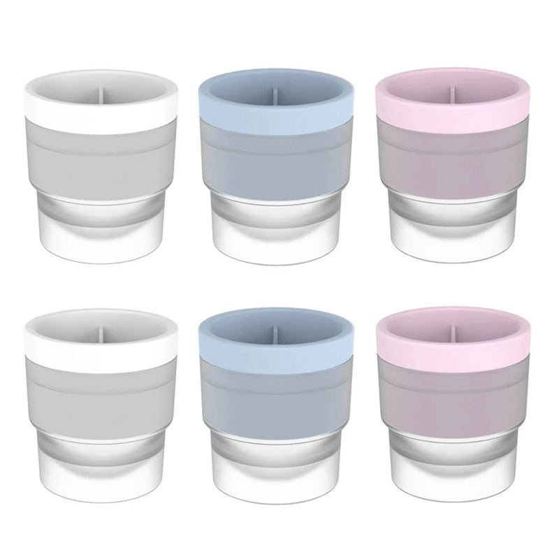 IceSphere – Premium Ice Ball Maker – 6 PCS（White*2+Pink*2+Blue*2）