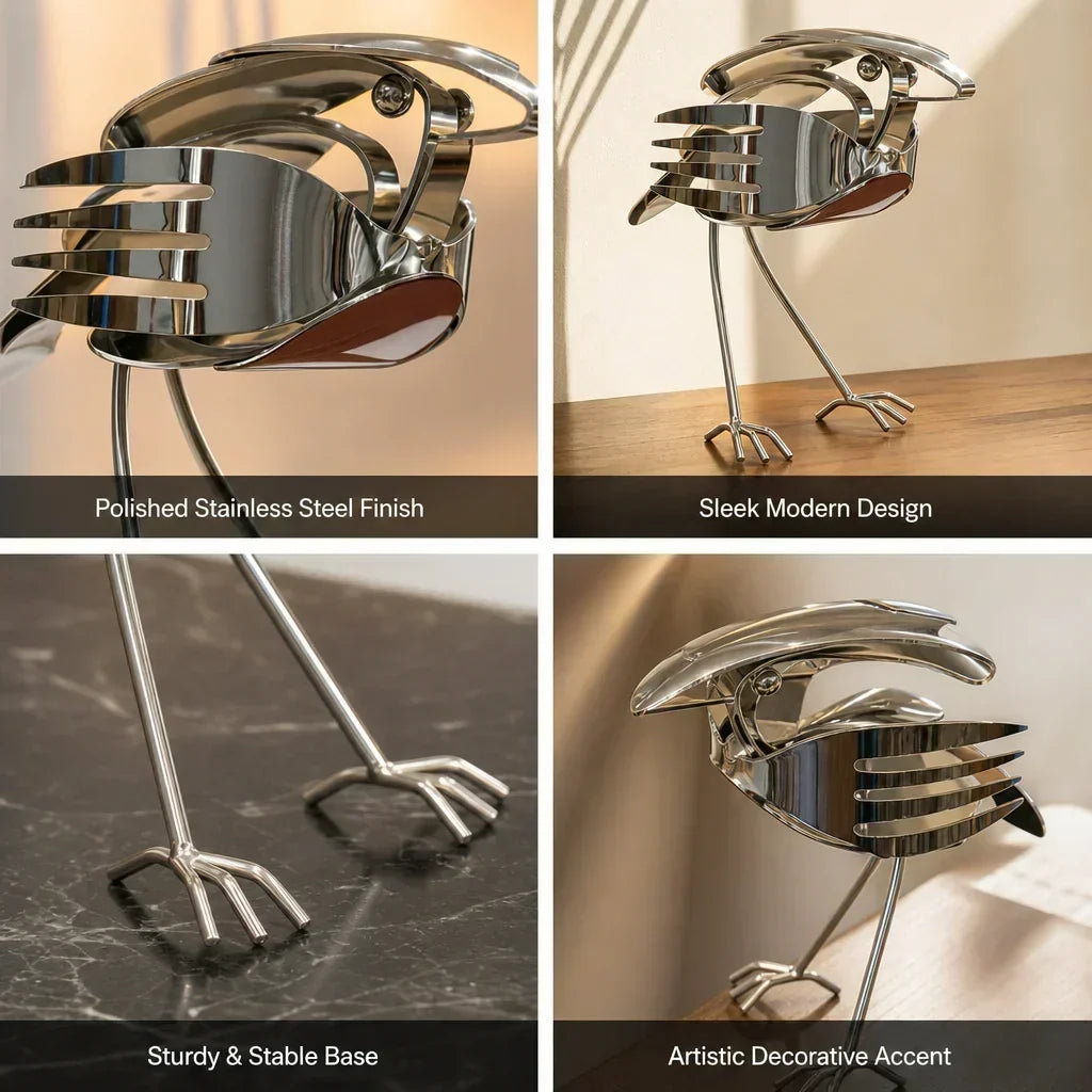 RobinForge – Handcrafted Scrap Metal Robin Sculpture – image 4