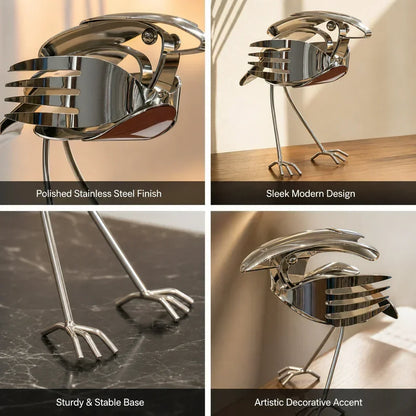 RobinForge – Handcrafted Scrap Metal Robin Sculpture – image 4