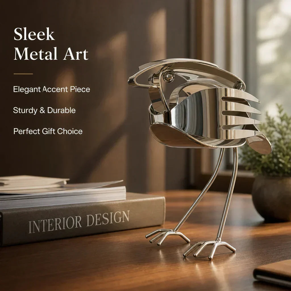 RobinForge – Handcrafted Scrap Metal Robin Sculpture – image 7