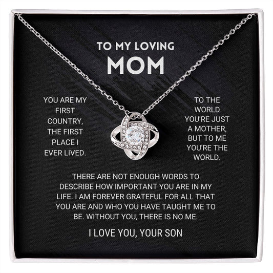 ForeverMom – Heartfelt Love Knot Necklace Gift – Standard Gift Box