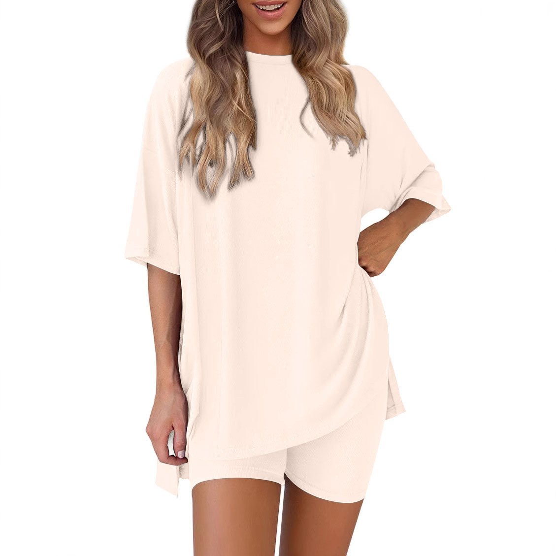 ComfiChic - Two Piece Relaxed Fit Set – Apricot / S