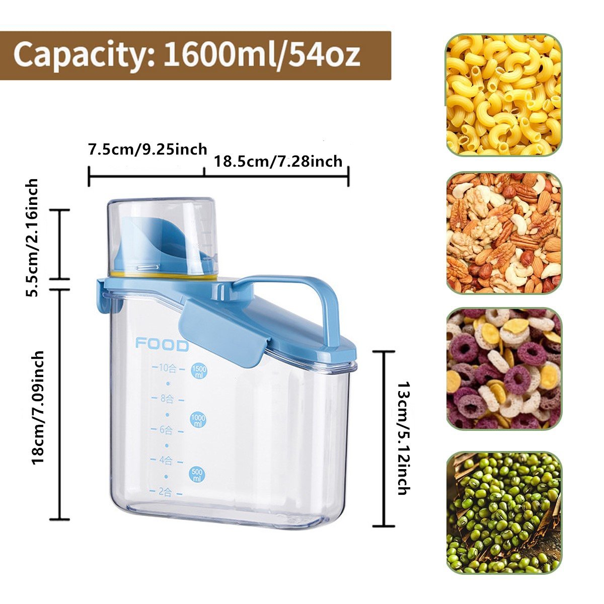 SnapCore – Leakproof Storage Container Set – Blue / 1600ML/54OZ