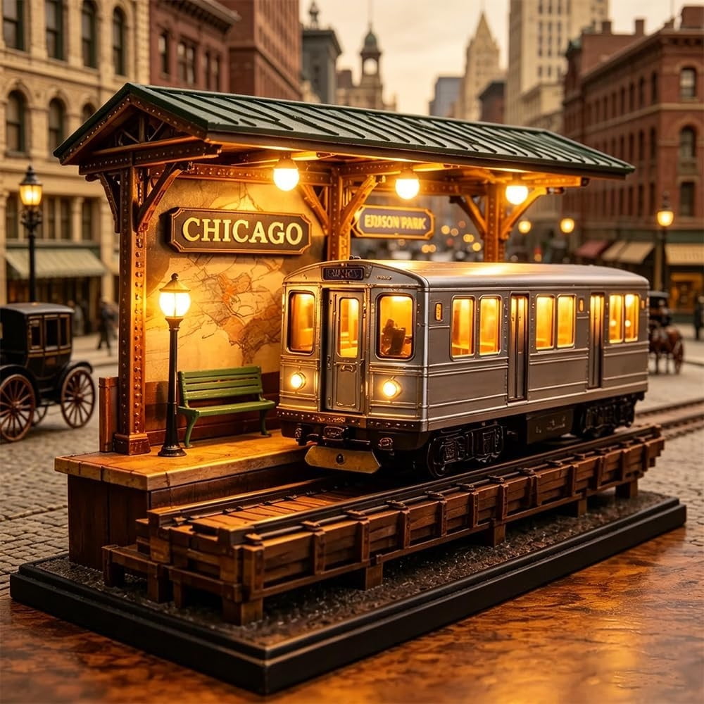 UrbanTrack Glow – Chicago Night Lamp – image 3