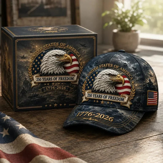 FreedomEagle – 250 Years Patriotic Heritage Cap – Buy 1