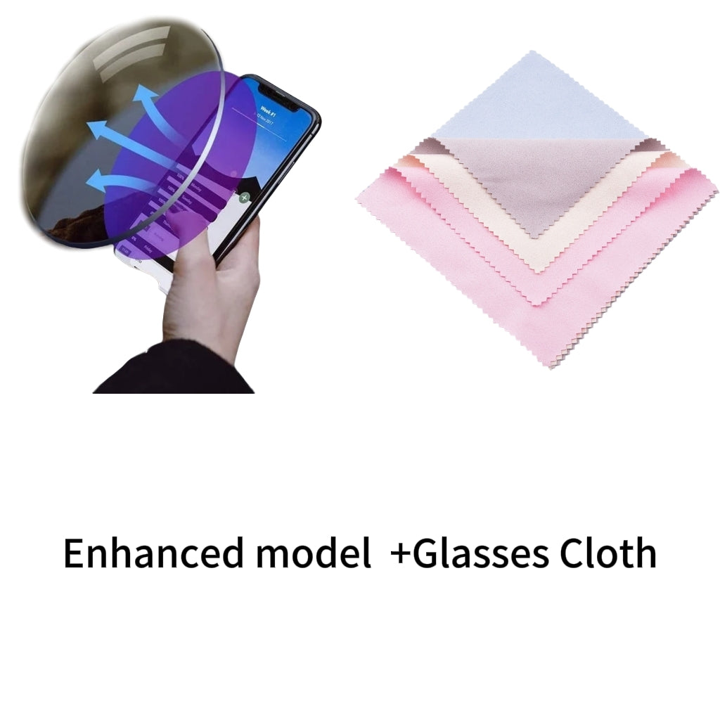 VisionGuard – Sapphire Anti-Blue Dual-Use Reading Glasses – Enhanced model  +1 Piece Glasses Cloth (Random Color) / '+1.00 / 45-49 YEAR OF AGE