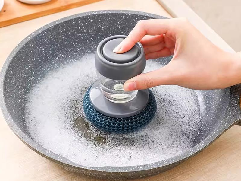 CleanMate - Ergonomic Soap-Release Kitchen Scrubber – image 16