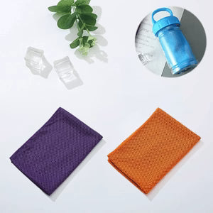 ChillWrap – Rapid Cooling Towel – Purple / Orange