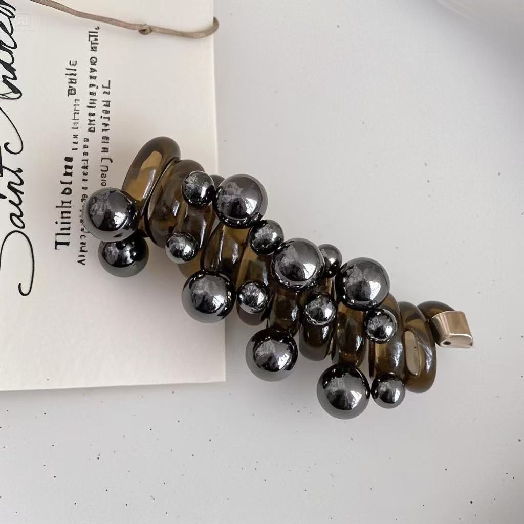 CoilLuxe – Premium Spiral Hair Ties Pack – Black Pearl