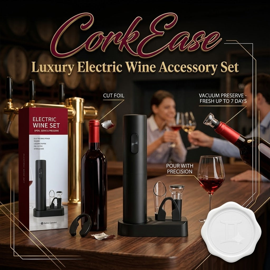 CorkEase – Luxury Electric Wine Accessory Set – image 4