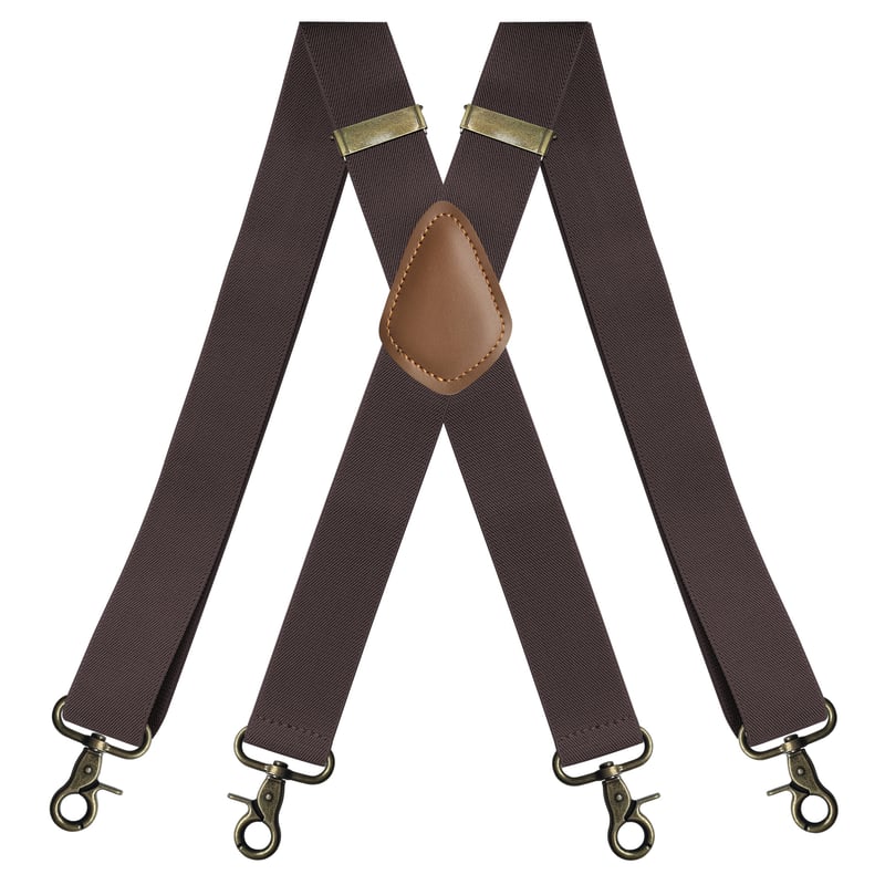 GentleHold – Premium Leather Suspenders for Men – Coffee