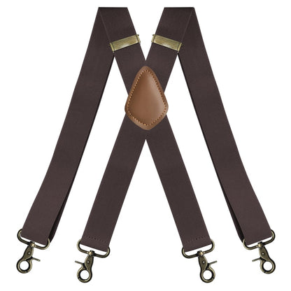 GentleHold – Premium Leather Suspenders for Men – Coffee