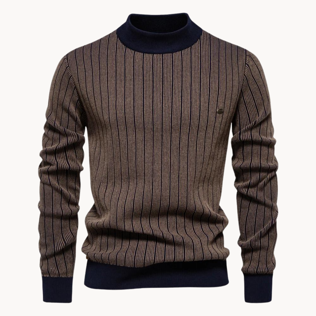 Quincy Striped Sweater – Khaki / S