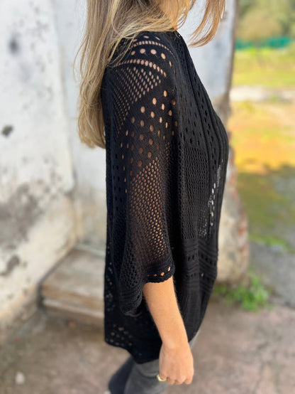 CloudWeave – Hollow Half Sleeve Cardigan – image 4