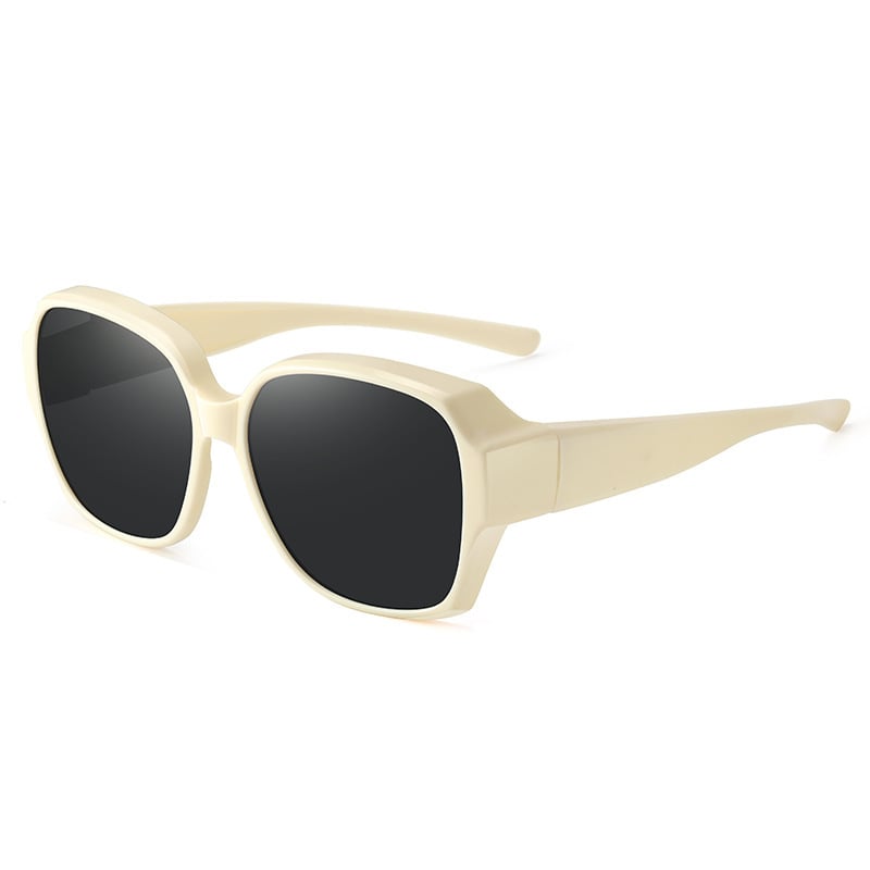 VisionGuard - UV400 Over-Glasses Polarized Sunglasses – White