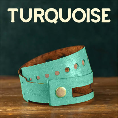 LumeMeasure – Professional Artisan Leather Wrap – Turquoise