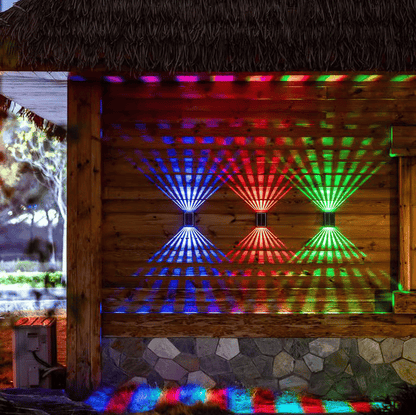 BrightRay – Outdoor 4 LED Solar Wall Lights – Multi-colored light