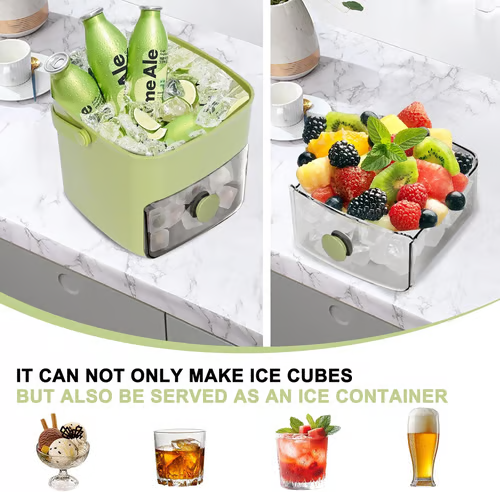 Portable Ice Maker with Lid and Storage Box (48 Cubes) – image 8