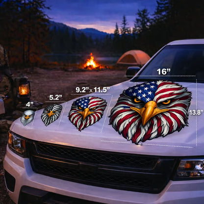 BoldEagle – Reflective Patriotic USA Flag Sticker – image 5