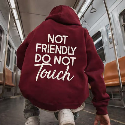 Not Friendly Do Not Touch Print Hoodies – image 10
