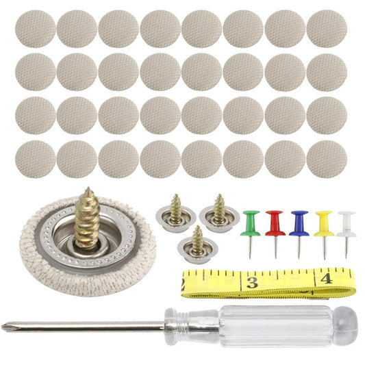 HeadlinerFix – Universal Headliner Repair Kit – Beige Grid / Standard Kit (60-Pack)