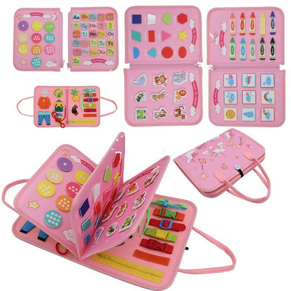 LittleLogic – Montessori Busy Play Board – Pink / 5 page