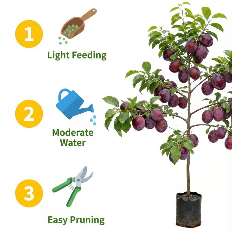 PureHarvest – Heirloom Non-GMO Grafted Plum Tree Sapling – image 9