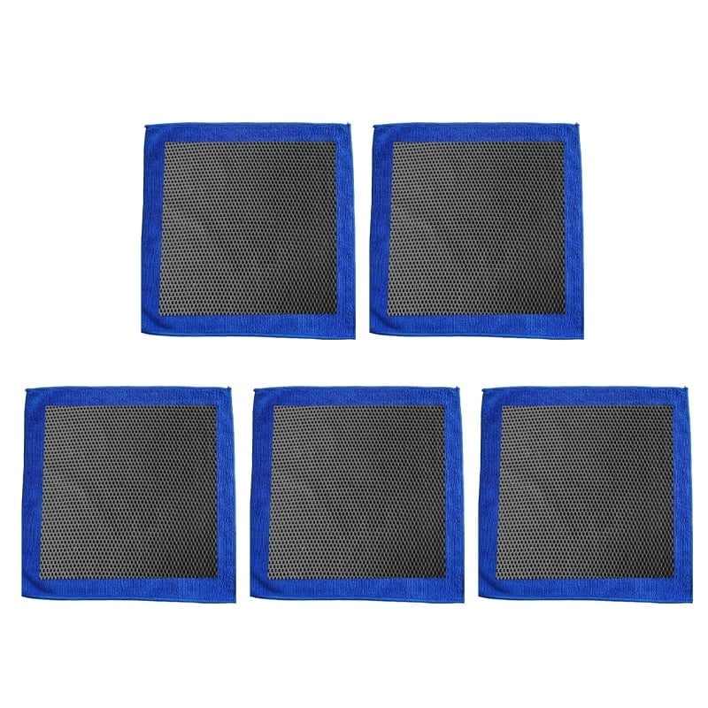 LumeGloss – Professional Synthetic Clay Towel – Blue / 5 Pcs