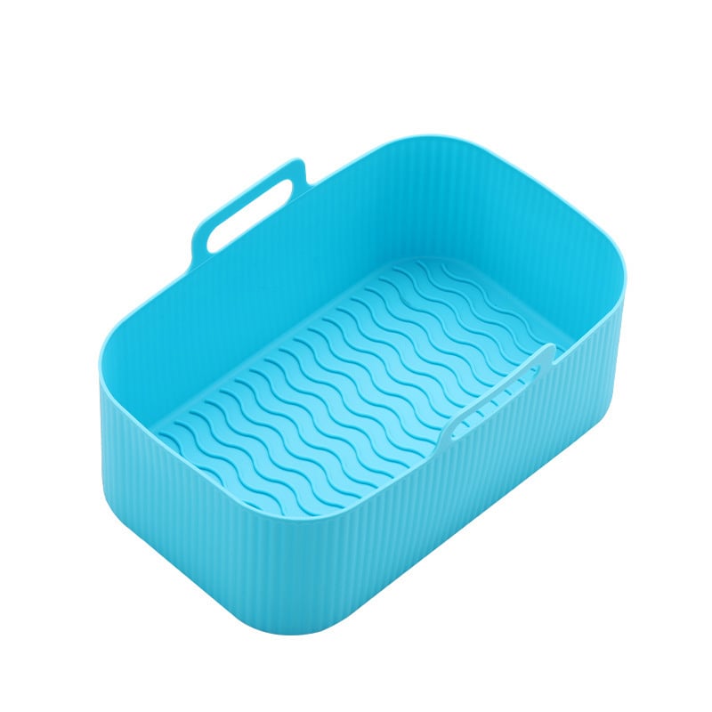 CleanCrisp – Reusable Cooking Tray Inserts – Blue / Rectangle