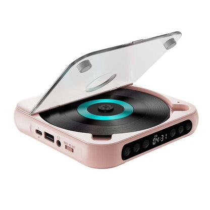 DiscWave – Compact CD Player for Home & Travel – Pink