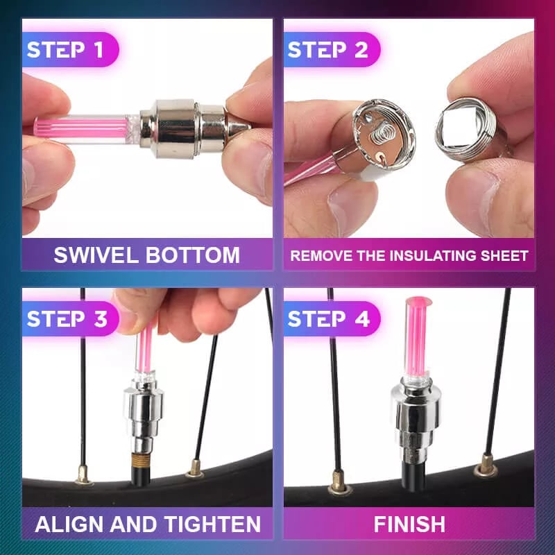 NeonSpin Lights – LED Tire Valve Glow – image 13