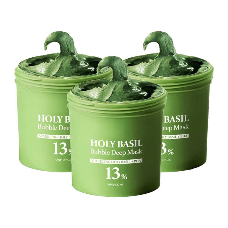 HerbaGlow – Holy Basil Bubble Deep Cleansing Mask – Hot Selling  Buy 2 Get 1 Free - 3 Bottles