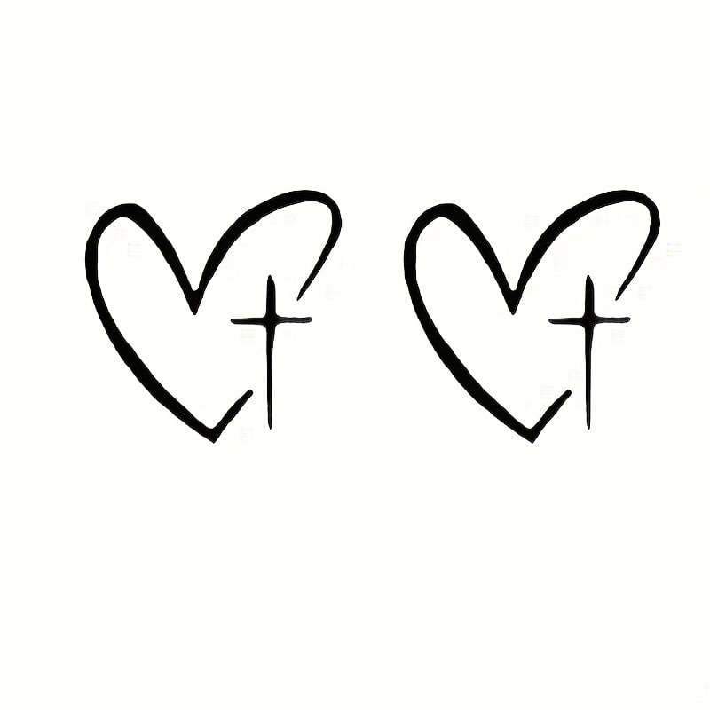 BlessedRide – Faith-Based Rearview Mirror Decal – Black / 2 PCS