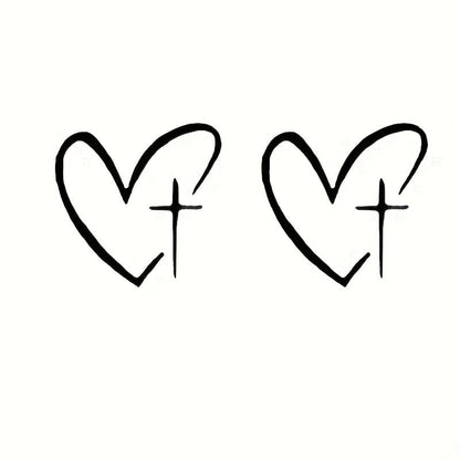 BlessedRide – Faith-Based Rearview Mirror Decal – Black / 2 PCS