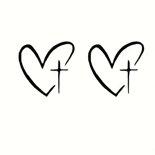 BlessedRide – Faith-Based Rearview Mirror Decal – Black / 2 PCS
