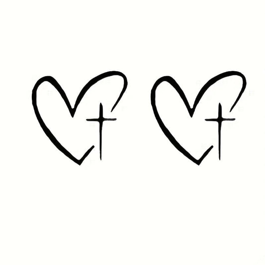 BlessedRide – Faith-Based Rearview Mirror Decal – Black / 2 PCS