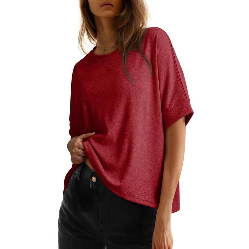 CloudEase – Loose Fit Comfortable Women’s T-Shirt – Red / S