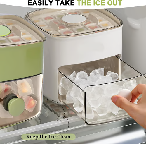 Portable Ice Maker with Lid and Storage Box (48 Cubes) – image 4