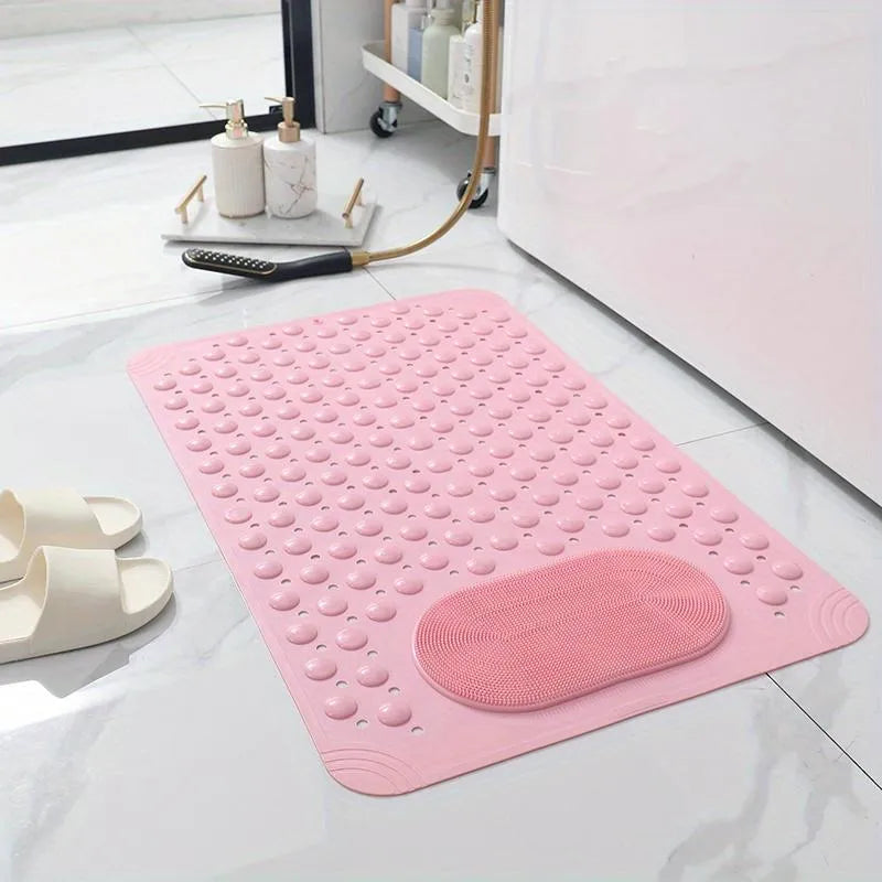 AquaSafe Zone – Non-Slip Bath Rug – Pink