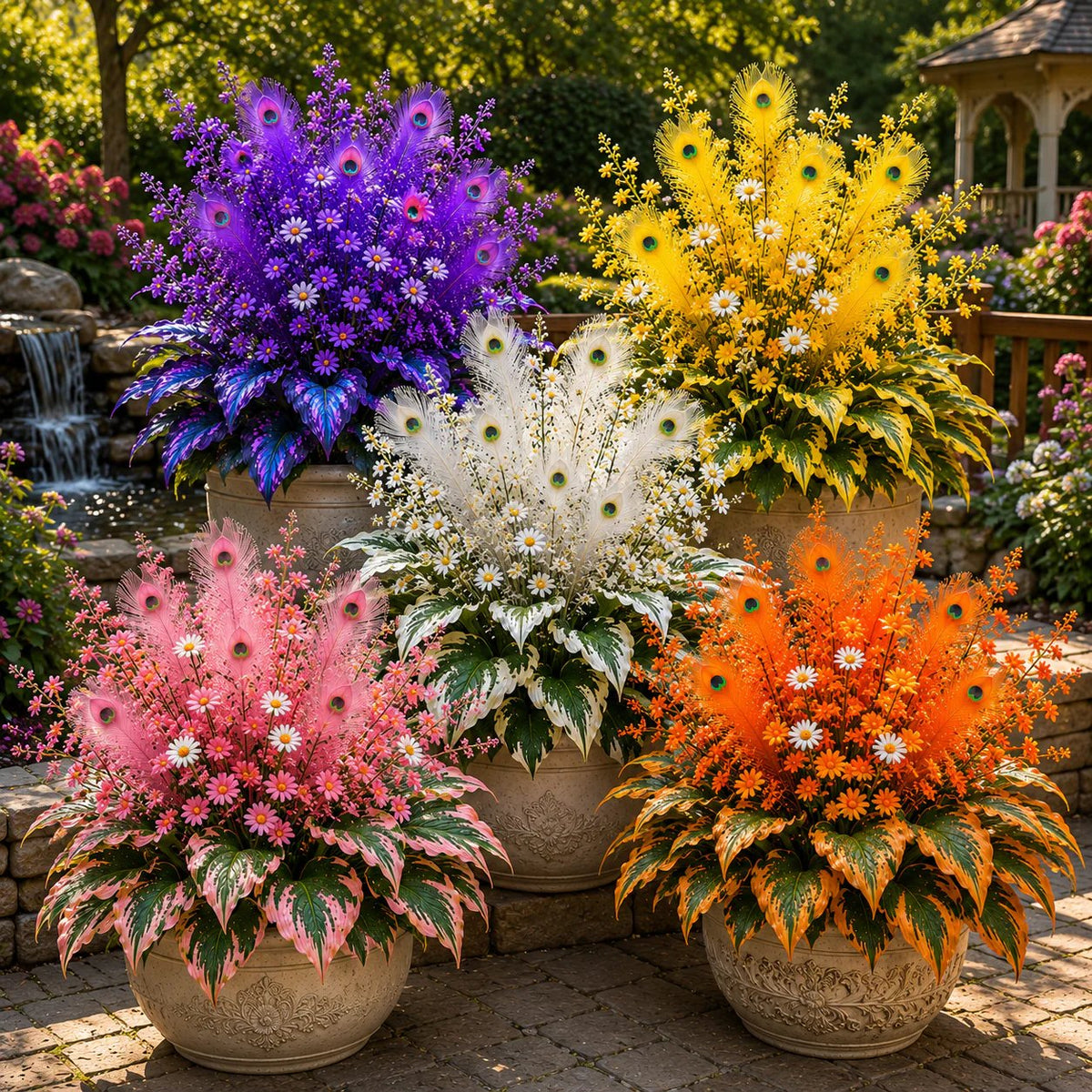 FlameFeather – Peacock Hosta Bulbs – Mixed color / Starter Garden Set(200 pcs)
