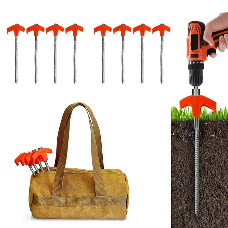 RockHold – Outdoor Anchor Stakes – 8 Pcs With Bag