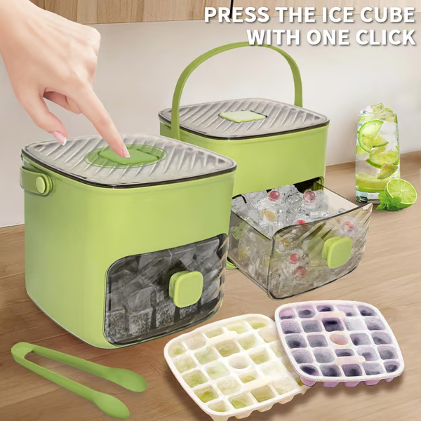 Portable Ice Maker with Lid and Storage Box (48 Cubes) – image 3