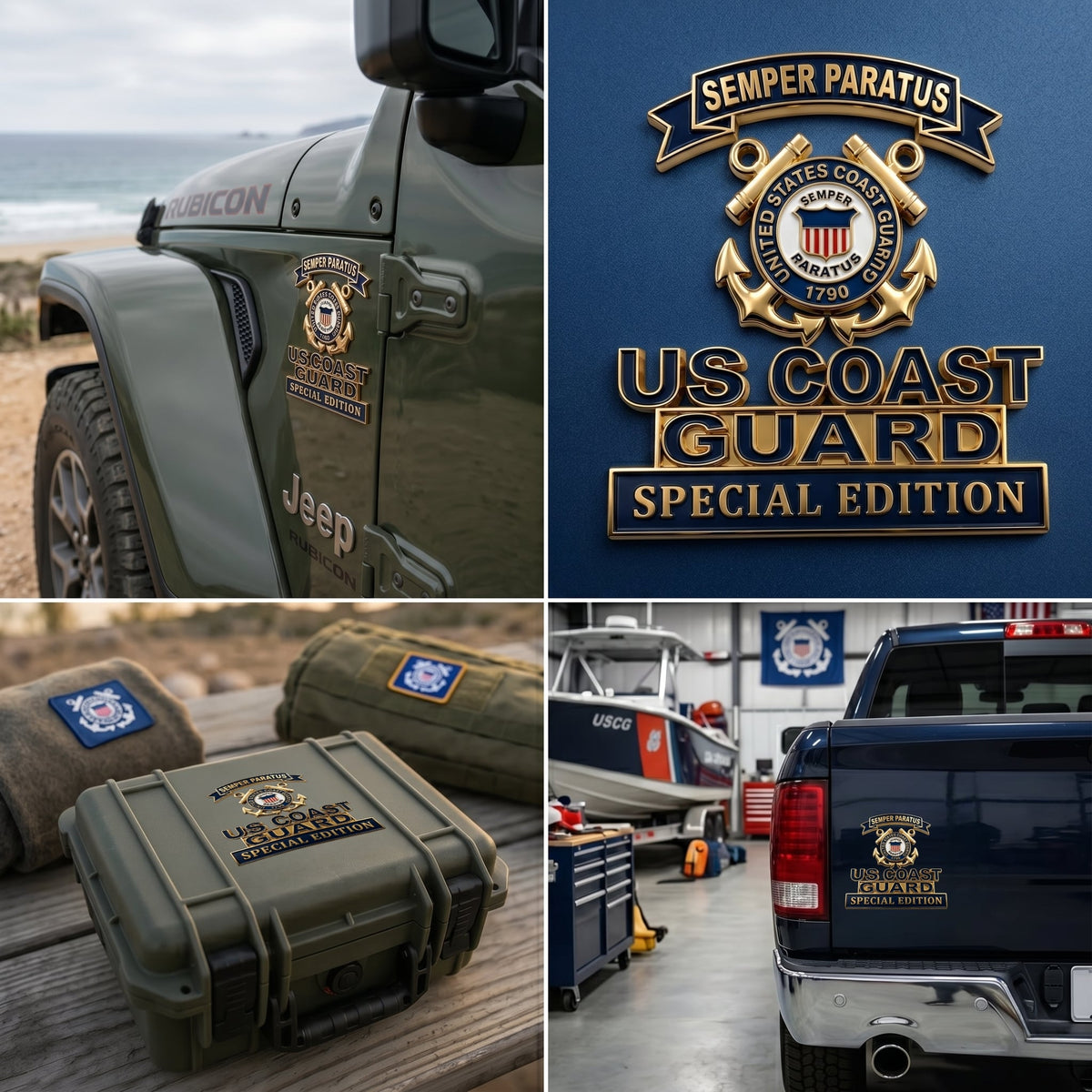 CoastGuard - Semper Paratus Metal Emblem Badge – image 2