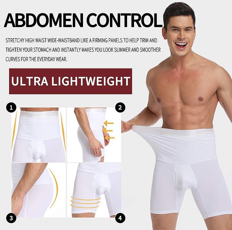 AlphaShape – High Waist Slimming Briefs – White / S