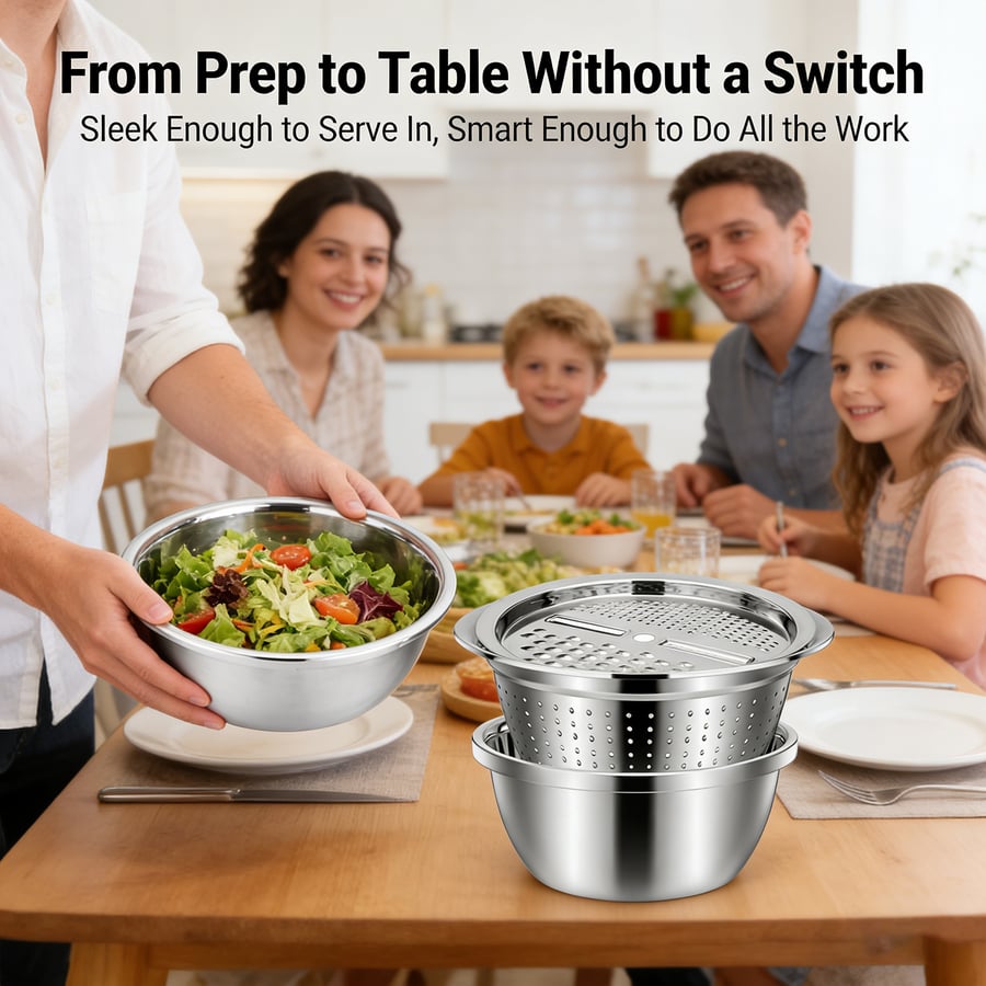 GrateCraft | 3-in-1 Stainless Steel Grater Bowl – image 4