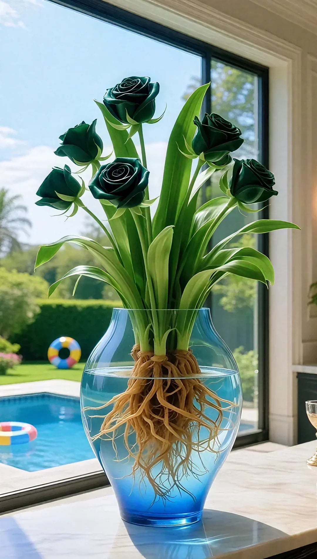 Hydroponic Roses – Bloom Without Soil! – Green / 6 Bulbs (Buy 4 Free 2)