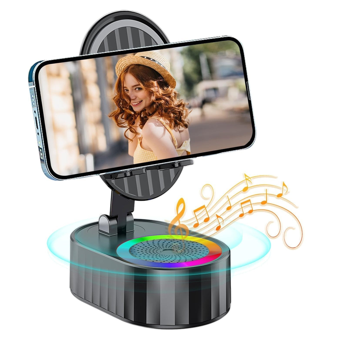 VibeDock – Cell Phone Stand with Sound Amplifier – Black